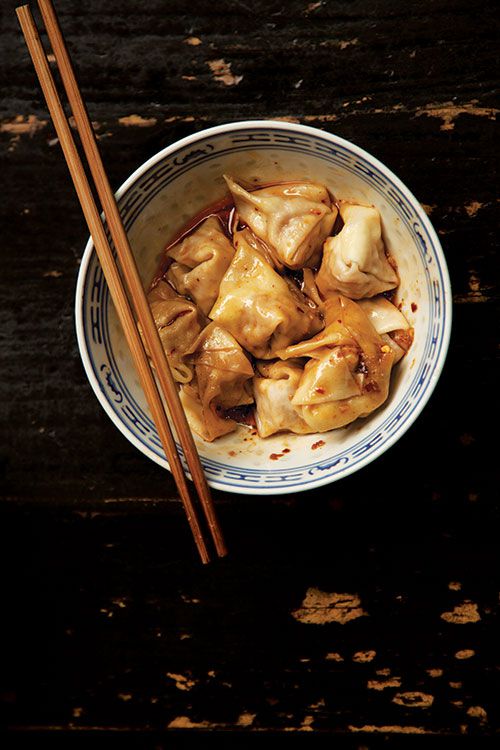 The recipe for these tasty pork wontons is from noodle shop owner Ma Yingjun. Get the recipe for <a href="https://www.saveur.com/article/Recipes/Sichuan-Pork-Wontons/">Sichuan Pork Wontons (Chao Shou)</a>