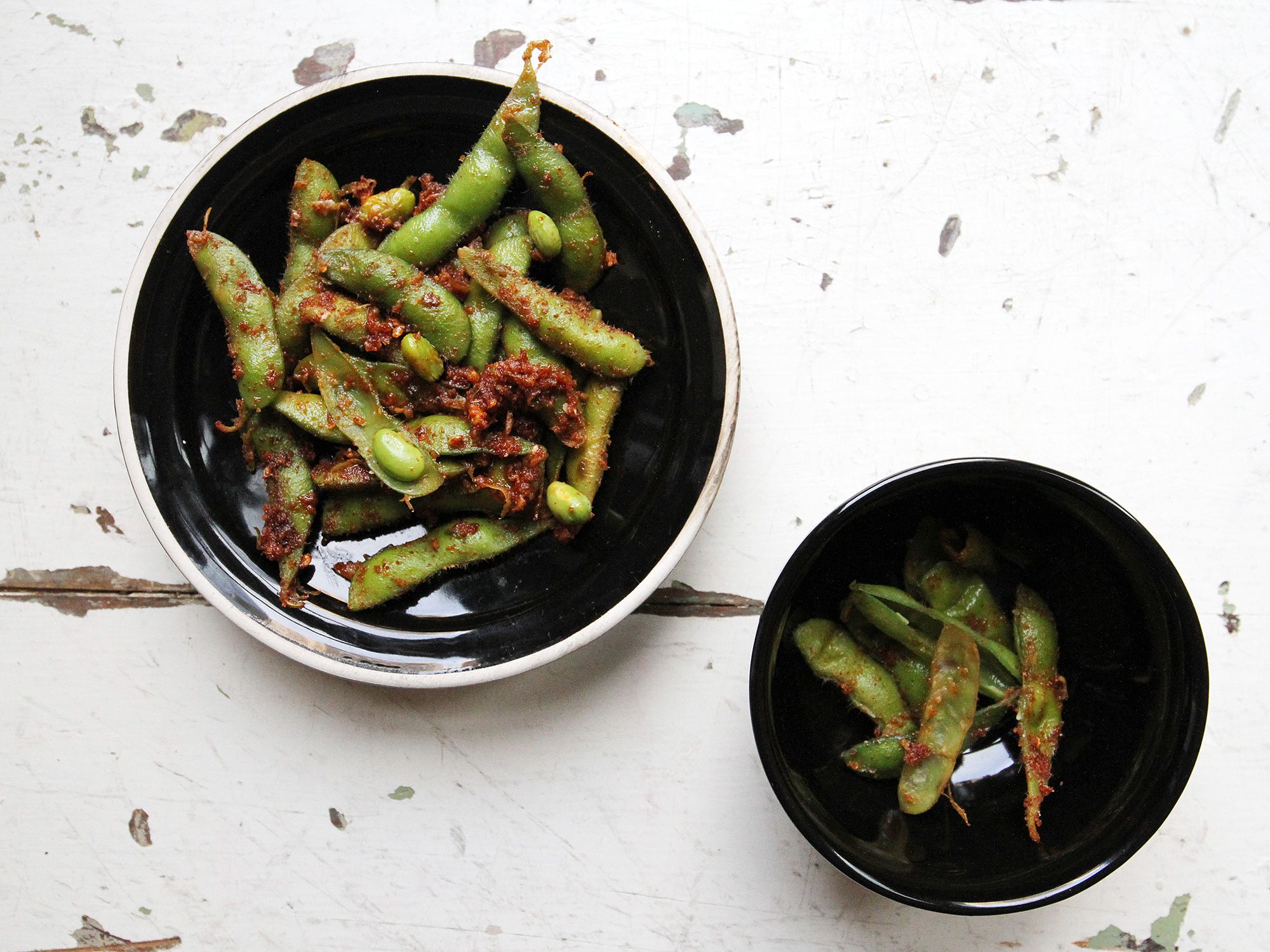 We first had this spicy dish, dusted with plenty of cayenne pepper and brightened with lime, as a starter at Brooklyn's Xixa, a Mexico City-inspired restaurant from the owners of Traif. It makes a great simple snack with an ice-cold beer. Get the recipe for <a href="https://www.saveur.com/article/recipes/mexico-city-spiced-edamame/">Mexico City-Spiced Edamame</a>