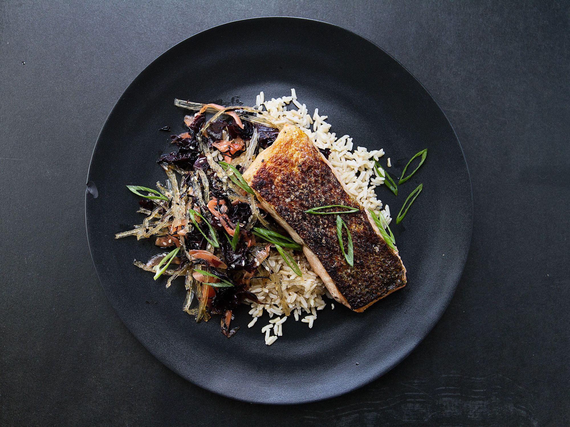 Drying and salting your salmon fillets helps ensure that the skin gets extra crispy. Get the recipe for <a href="https://www.saveur.com/crispy-skinned-salmon-seaweed-salad-recipe/">Crispy-Skinned Salmon with Seaweed Salad</a>