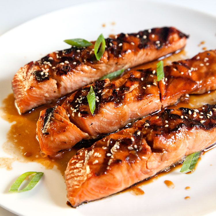 In the Japanese kitchen, "teriyaki" means a dish that's glazed and grilled or broiled. Jarred versions of sweet-salty teriyaki sauce are available, but it's so easy to make from scratch, and so versatile, that we make our own and slather it onto salmon before cooking, which allows the sugars in the sauce to caramelize, for a deep, rich flavor. Get the recipe for <a href="https://www.saveur.com/article/Recipes/Classic-Salmon-Teriyaki/">Salmon Teriyaki</a>