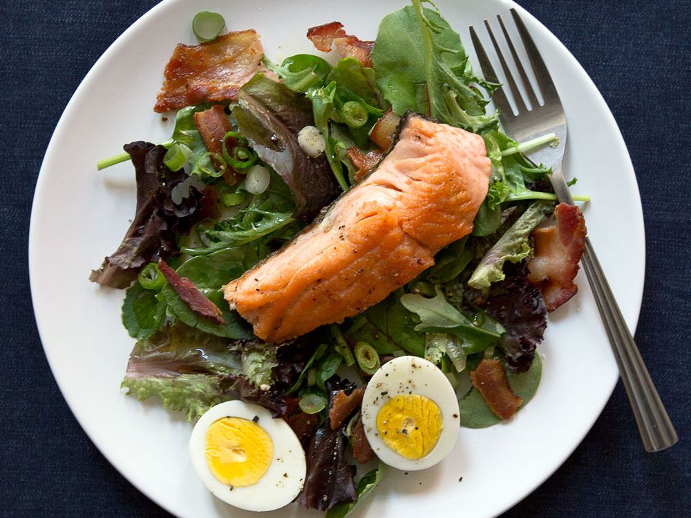 Easy and delicious, this quick-to-make recipe is typical of Nigella Lawson's no-nonsense, breezy approach to food. Get the recipe for <a href="https://www.saveur.com/article/Recipes/Exceptional-Salmon/">Exceptional Salmon</a>