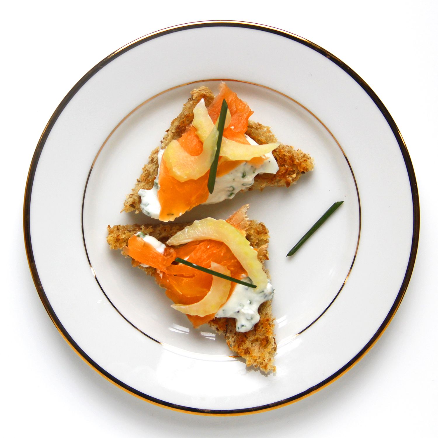 Pickled celery balances the subtleness of fromage blanc in a simple and elegant canapé. Get the recipe for <a href="https://www.saveur.com/article/recipes/smoked-salmon-with-fromage-blanc-chives-and-pickled-celery/">Smoked Salmon with Fromage Blanc, Chives, and Pickled Celery</a>