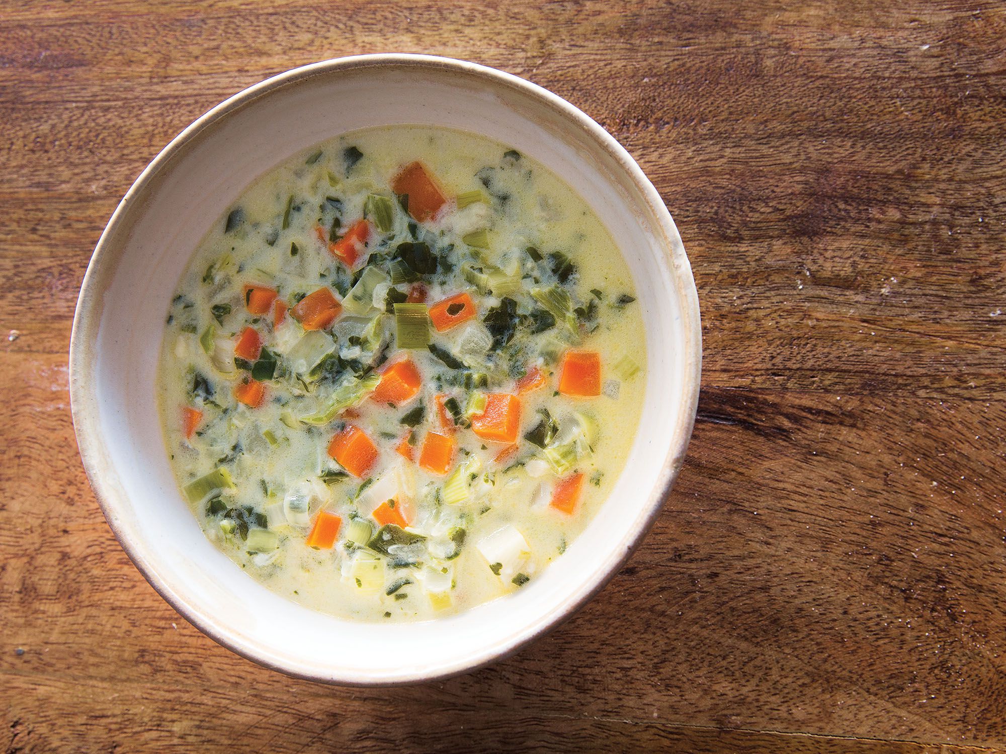 A traditional dish enjoyed year-round in the Alps of southern Switzerland, this homey soup takes its name from the mountain huts where it's commonly made. Typically incorporating cheeses from the region, this version is fortified with L'Etivaz (which can be found at specialty cheese shops) and heavy cream. If you can't find L'Etivaz, substitute Gruyère instead. Get the recipe for <a href="http://www.saveur.com/swiss-cheese-soup-recipe">Swiss Cheese Soup</a>