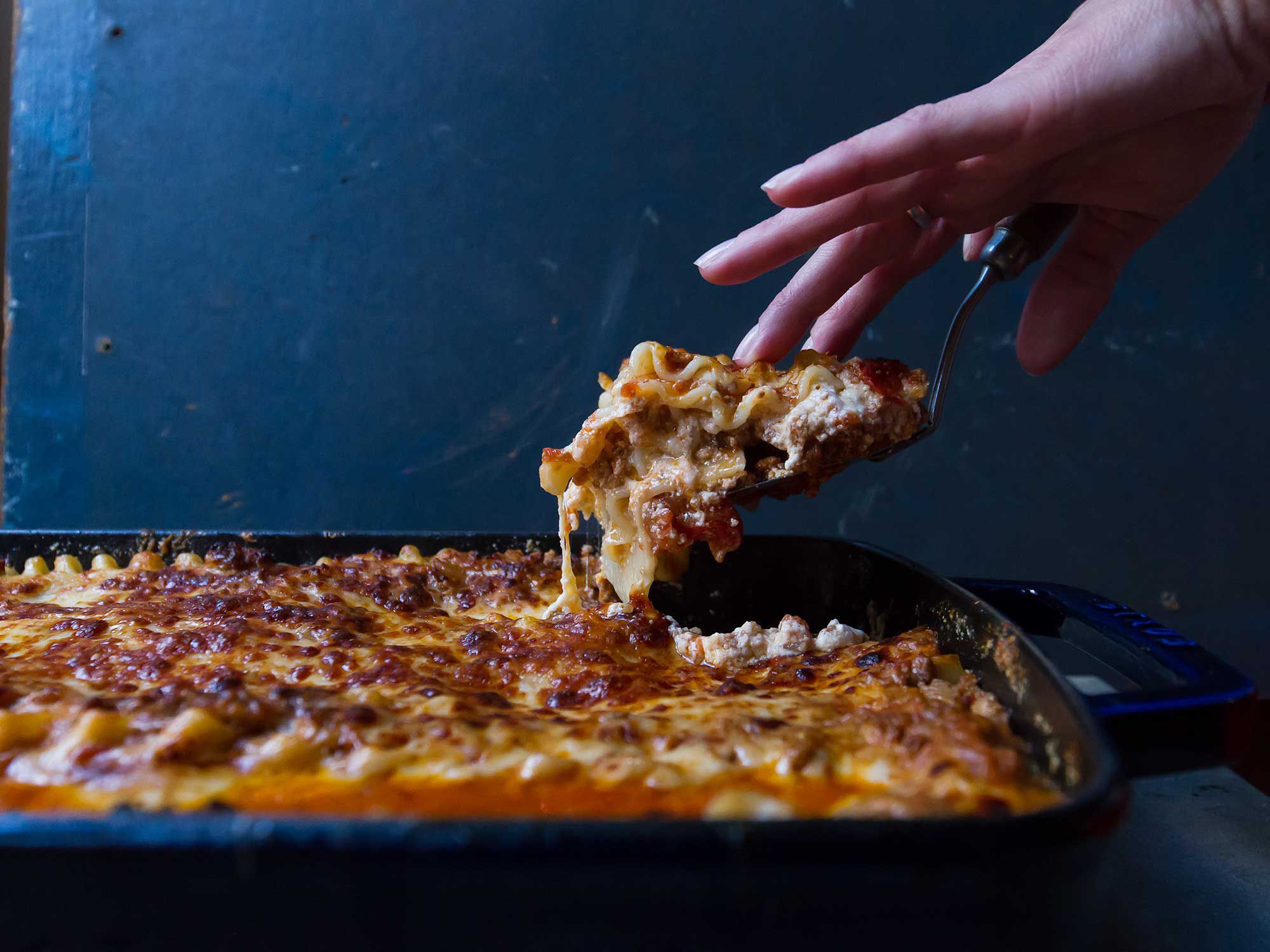 Lasagna gets a bad rap for being a labor-intensive dish, but with a few shortcuts, like starting with store-bought lasagna sheets, you can make a great version any night of the week. Get the recipe for <a href="http://www.saveur.com/lasagna-recipe">Classic Easy Lasagna</a>