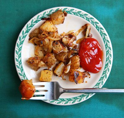 Boiling the potatoes for ahead of time and letting them cool completely, preferably in the refrigerator overnight, results in crispier, browner homefries. Get the recipe for <a href="http://www.saveur.com/article/Recipes/Home-Fries">Home Fries</a>