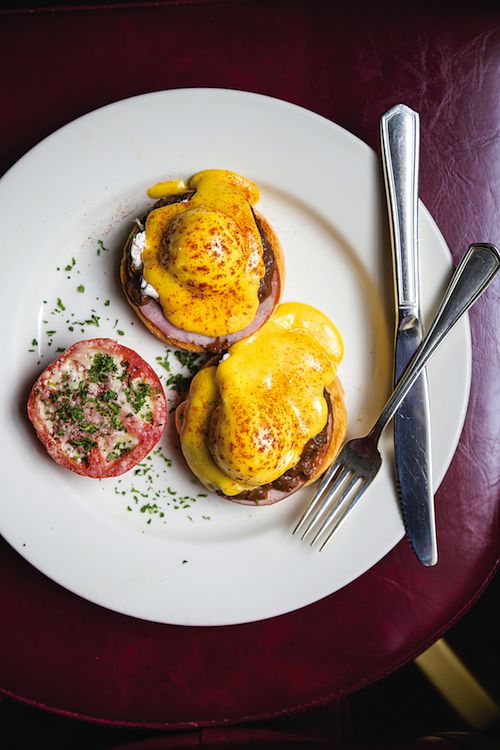 This take on eggs Benedict incorporates a rich red wine sauce. Get the recipe for <a href="https://www.saveur.com/article/Recipes/Brennans-Eggs-Hussarde/">Brennan's Eggs Hussarde</a>