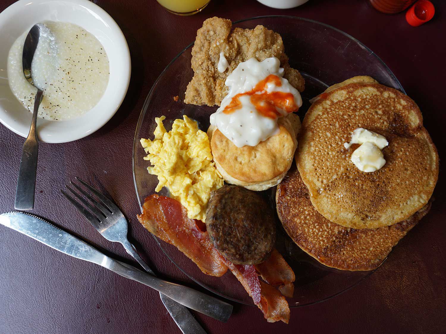 Sweet Potato These sweet spiced pancakes are adapted from the recipe served at the Arcade Restaurant in historic Downtown Memphis. Get the recipe for <a href="https://www.saveur.com/sweet-potato-pancake-recipe">Sweet Potato Pancakes</a>