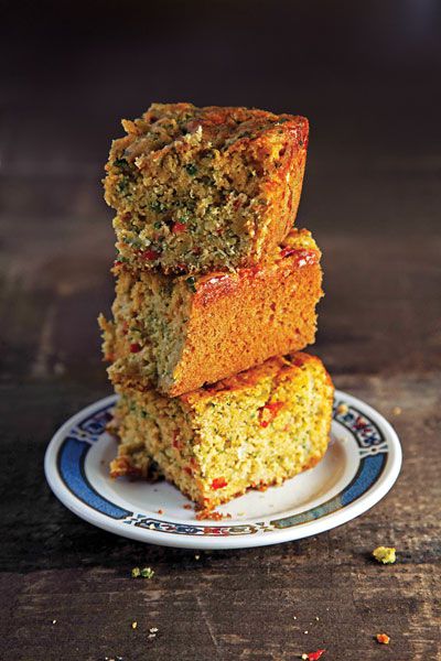 Jalapeños and cilantro punch up classic cornbread. Get the recipe for <a href="https://www.saveur.com/article/Recipes/Piquant-Corn-Bread">Piquant Corn Bread</a>
