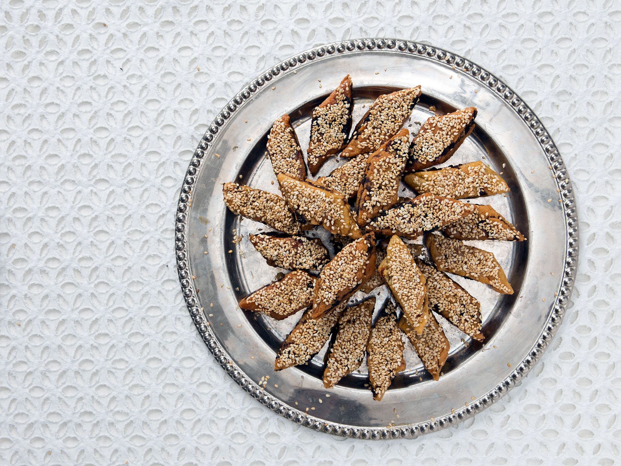 These crunchy fried sweets stand up to soaking in a fragrant honey syrup, adding moisture and lightening the dense pastry. Get the recipe for <a href="http://www.saveur.com/date-semolina-cookies-makroud-recipe">Date-Filled Semolina Cookies (Makroud)</a>