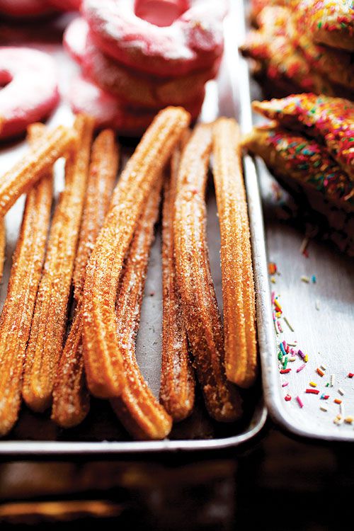 Ruben Ortega, a native of Puebla and the pastry chef at Hugo's in Houston, Texas, shared his recipe for long, fluted fritters, served with thick hot chocolate for dunking. Get the recipe for <a href="http://www.saveur.com/article/Recipes/Mexico-Fritters-Hot-Chocolate">Churros (Mexican Fritters)</a>