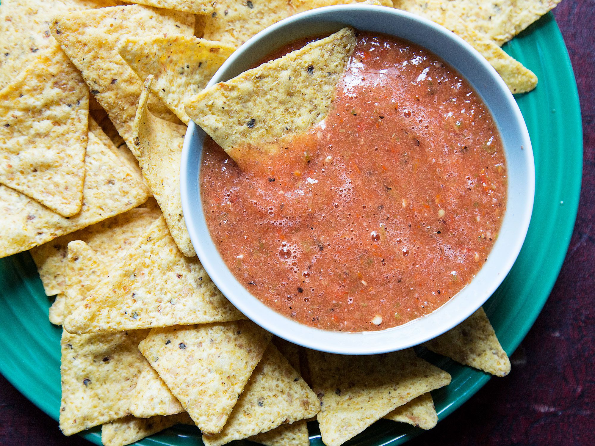 Grilling the tomatoes and chiles imparts a lovely, smoky char to this salsa. Get the recipe for <a href="https://www.saveur.com/article/Recipes/Grilled-Tomato-Salsa/">Grilled Tomato Salsa</a>