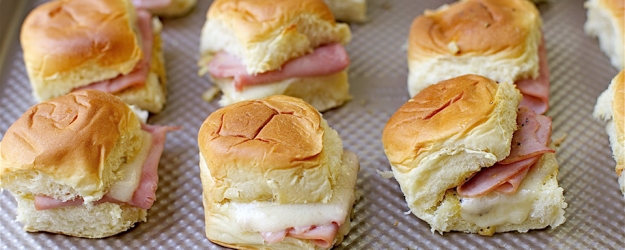 Baked Ham and Cheese Mini Sandwiches