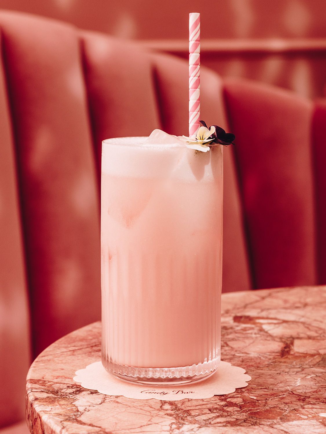 This pretty-in-pink spritz tastes like a boozy strawberry egg cream. Get the recipe for <a href="https://www.saveur.com/strawberry-spritz-recipe/">Strawberry Spritz</a>