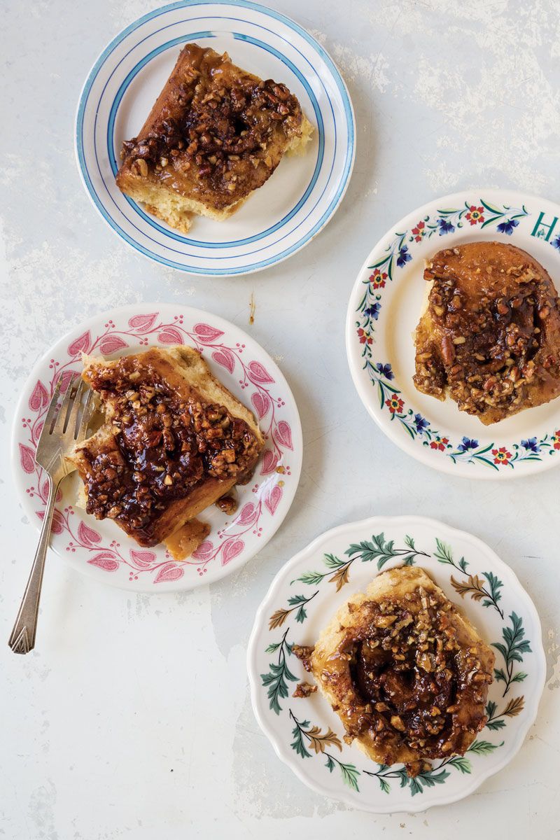 Three types of sugar sweeten this recipe for sticky buns swirled with cinnamon and drizzled with pecan sauce. Get the recipe for <a href="https://www.saveur.com/article/recipes/pecan-sticky-buns/">Pecan Sticky Buns</a>