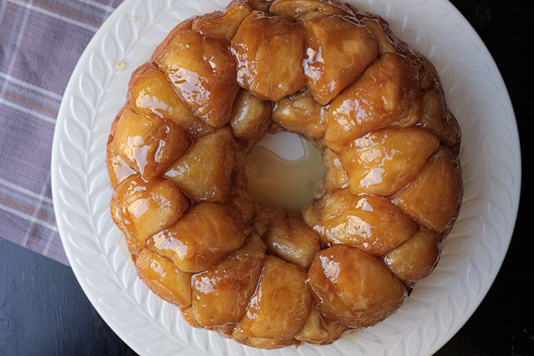 This decadent pull-apart monkey bread loaf is composed of bite-sized yeasted rolls that get covered with a sticky-sweet brown sugar glaze and then baked together in a bundt pan. Get the recipe for <a href="https://www.saveur.com/article/Recipes/Monkey-Bread/">Monkey Bread</a>
