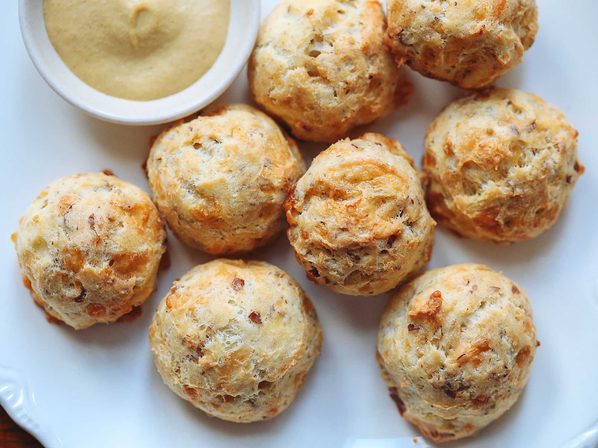 This recipe is adapted from cookbook author Dorie Greenspan. You can portion and freeze these gougères in advance, then bake them just before guests arrive (you may need to add a few minutes of baking time). This recipe makes soft gougères that are custardy in the center. If you prefer a firmer puff, use 4 eggs. Get the recipe for <a href="http://www.saveur.com/nut-and-cheese-gougeres-recipe">Nut and Cheese Gougères</a>