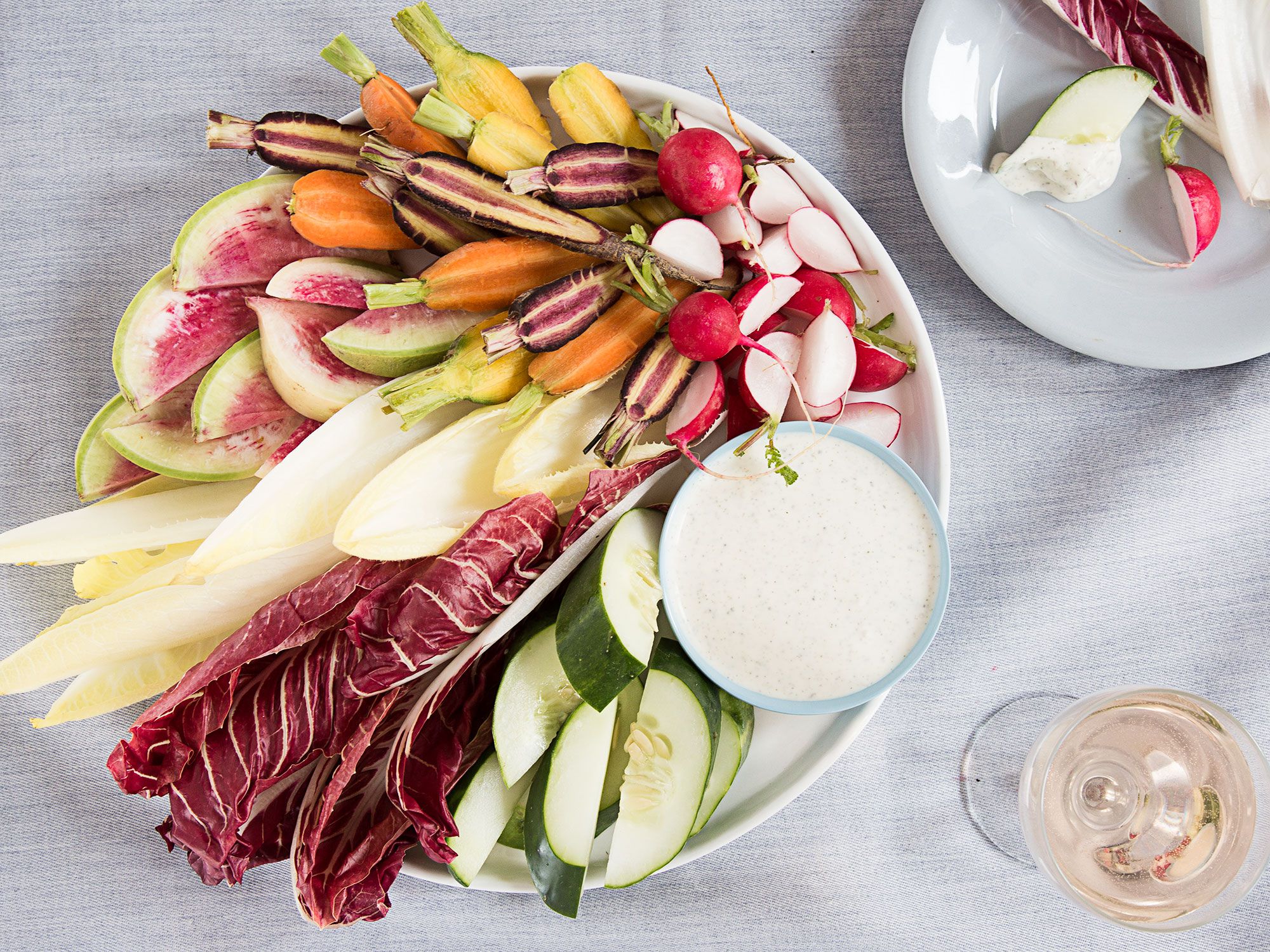 Herbes de Provence, the quintessential Provençal seasoning combo of thyme, rosemary, marjoram, and oregano, enhances this lemony crème fraîche dip. Serve it with crudités as part of a picnic spread. Get the recipe for <a href="https://www.saveur.com/herbed-creme-fraiche-dip-recipe/">Herbed Crème Fraîche Dip</a>