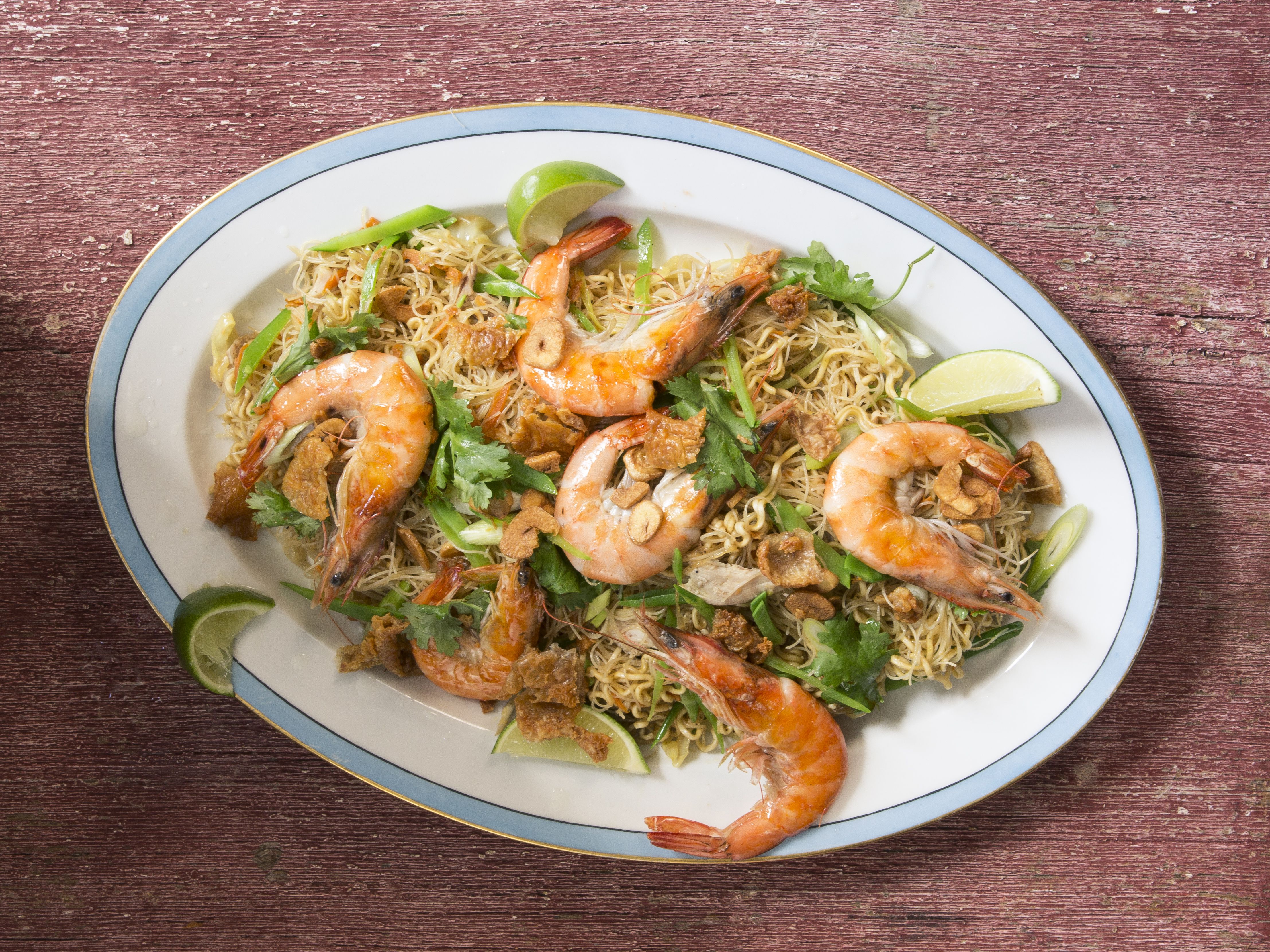 "Eating this dish makes me feel like I'm at home. It's my mom's specialty, and I remember helping her prep this as a child. It is served at every party [my family throws] and is eaten on its own for merianda, the Filipino equivalent of British Tea Time." – Leah Cohen of Pig &amp; Khao. Get the recipe for <a href="https://www.saveur.com/philippine-noodle-stir-fry-pancit-bihon-recipe/">Philippine Noodle Stir-Fry (Pancit Bihon)</a>