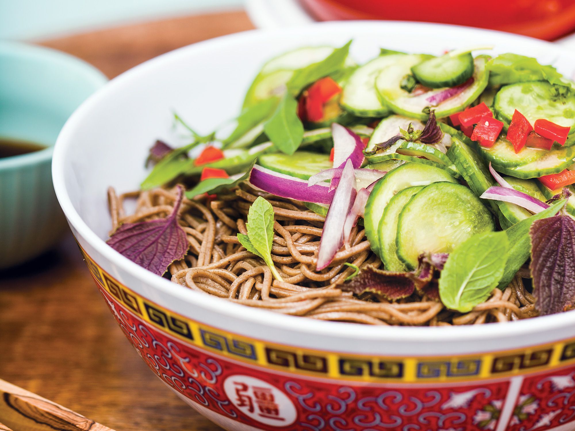 Instead of the cookout-classic pasta salad, serve this refreshing Asian noodle dish zipped up with crunchy vegetables. Get the recipe for <a href="https://www.saveur.com/soba-noodle-salad-cucumber-ponzu-recipe/">Soba Salad with Marinated Cucumber and Ponzu</a>
