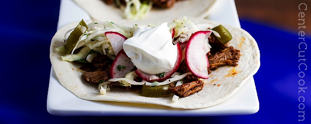 Slow Cooker Shredded Beef Tacos