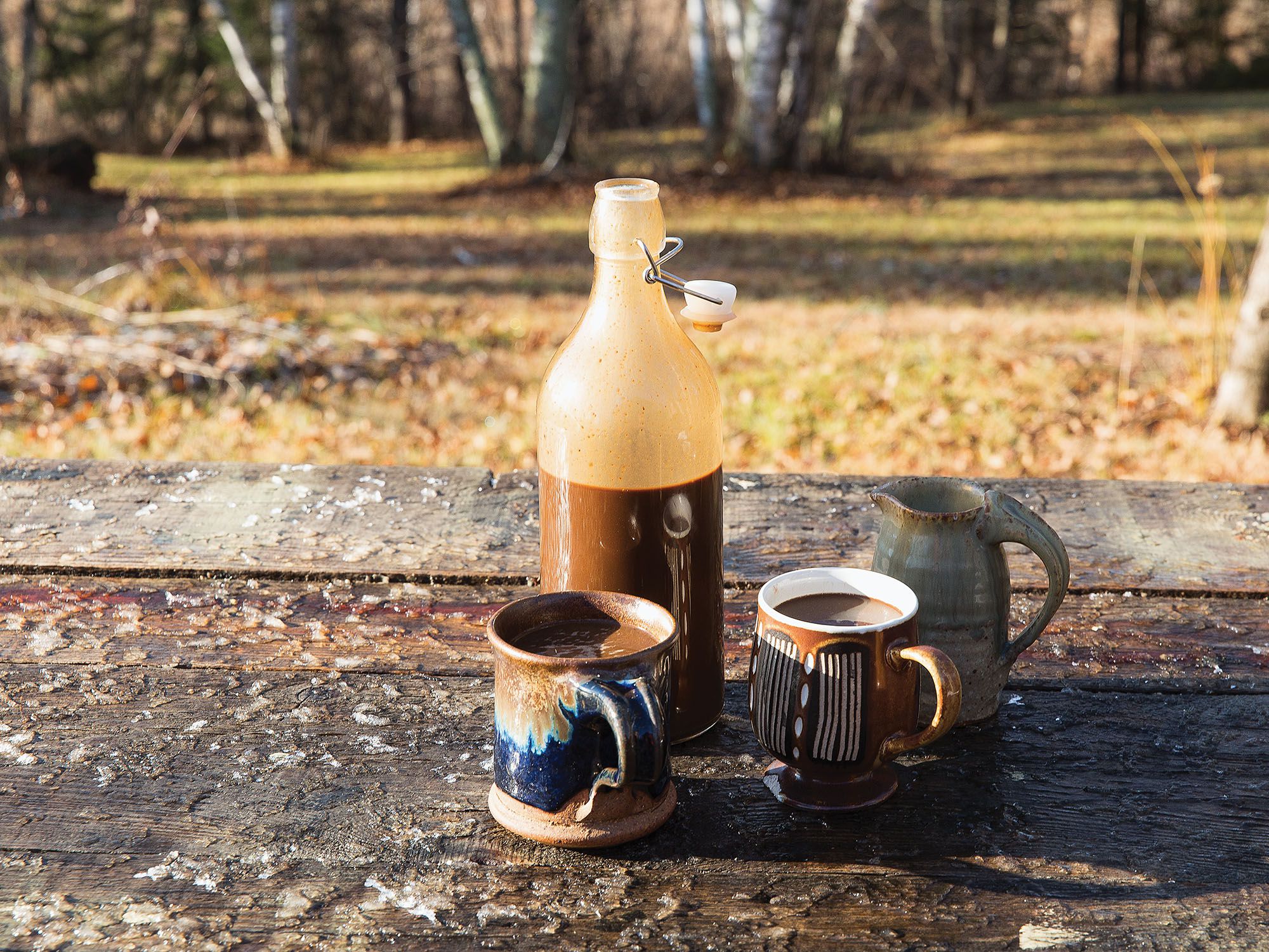 This is a darker, richer, cream-optional variation of homemade Bailey's—a popular below-the-kitchen-sink Midwestern recipe—which we use to spike hot coffees. Get the recipe for <a href="https://www.saveur.com/black-coffee-spike-cocktail-recipe/">Black Coffee Spike</a>