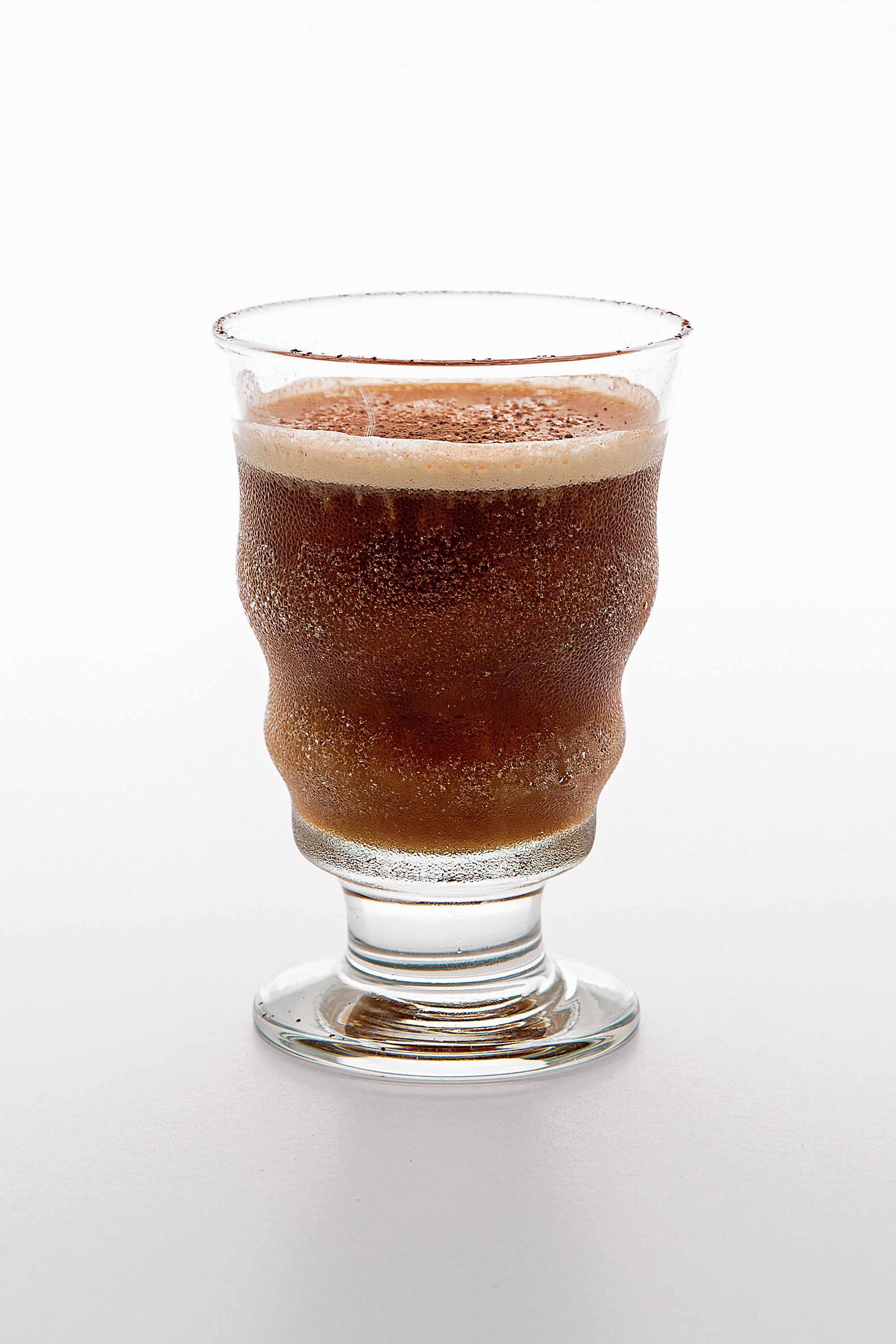 Vodka, coffee, coffee liqueur, and cream are mixed with vanilla liqueur in this cocktail, which sits somewhere between a classic espresso martini and a White Russian.Get the recipe for <a href="https://www.saveur.com/article/recipes/white-russian-espresso-martini/">Espresso Martini</a>