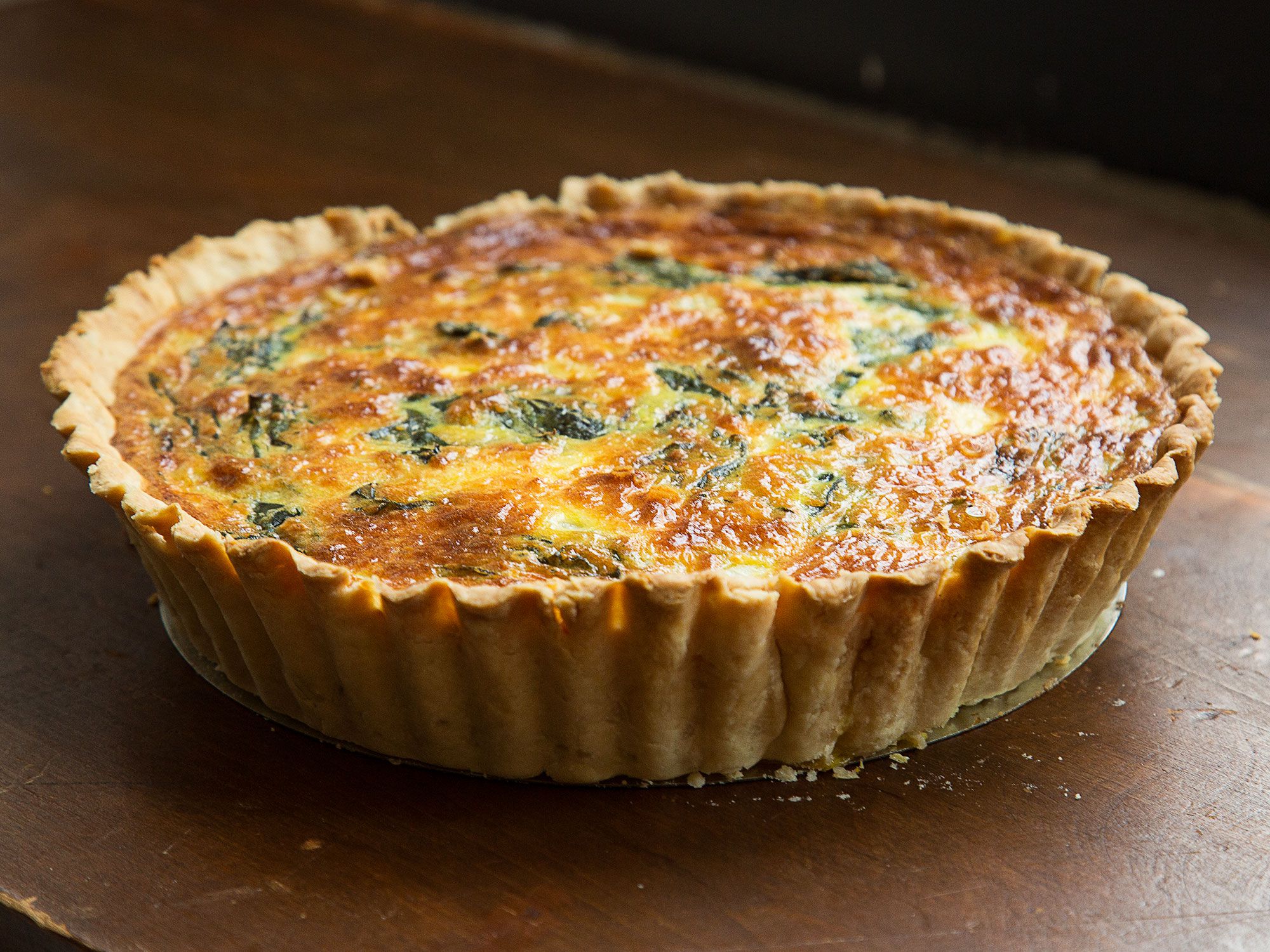 You can use any leftover cows' milk cheese to make this quiche. Get the recipe for <a href="https://www.saveur.com/article/Recipes/After-Farmers-Market-Quiche/">After Farmers' Market Quiche</a>