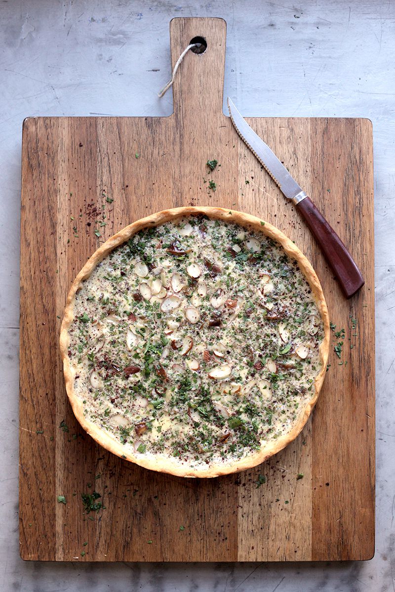 Dates add a surprising sweetness to a creamy quiche sprinkled with crushed almonds. Get the recipe for <a href="https://www.saveur.com/article/Recipes/Date-Parsley-and-Sumac-Quiche-with-Crushed-Almonds/">Date, Parsley, and Sumac Quiche with Crushed Almonds</a>