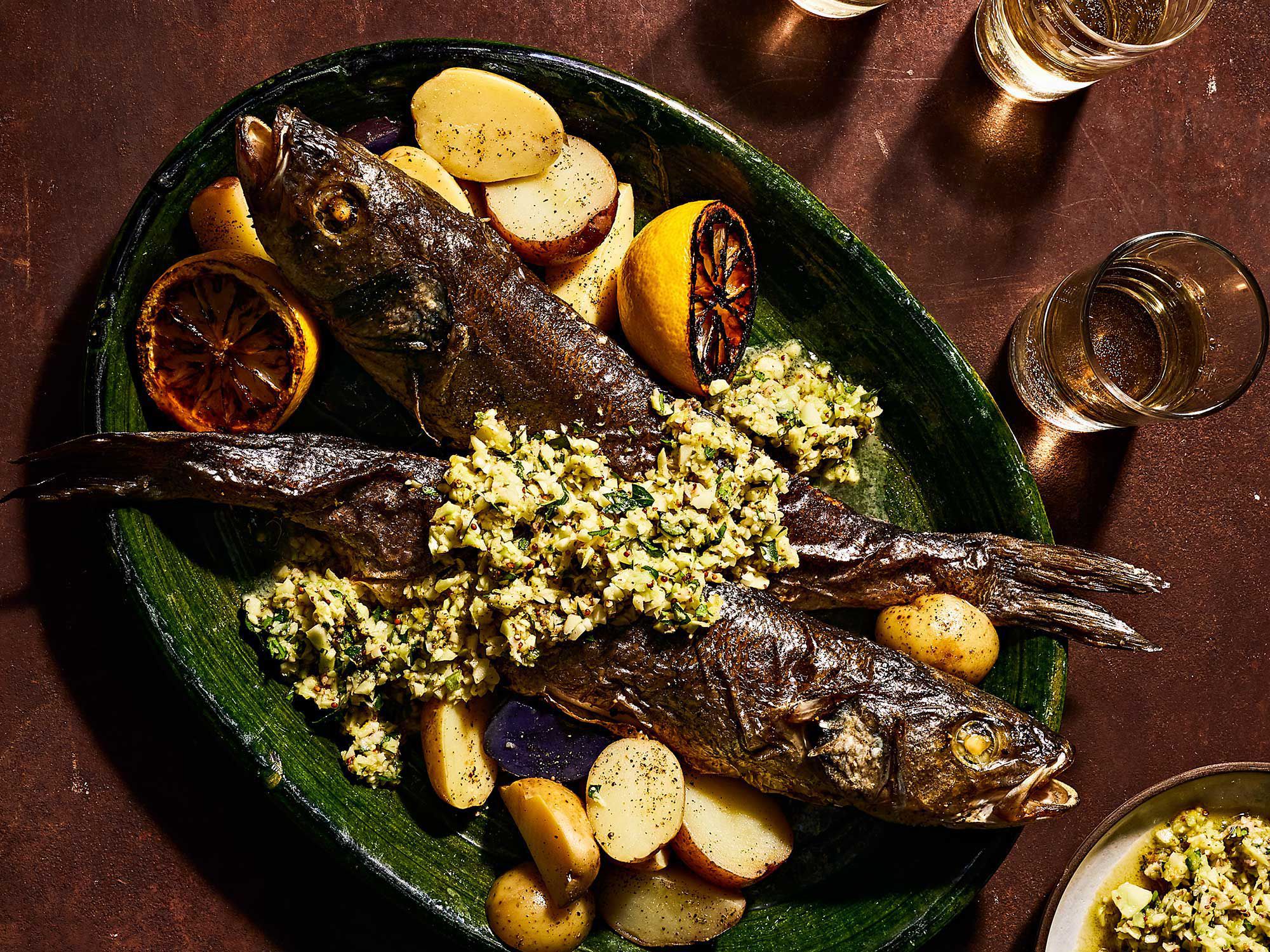 Don’t throw out those broccoli stems! They make a spectacular condiment for whole roasted fish, grilled chicken, you name it. Get the recipe for <a href="https://www.saveur.com/roasted-branzino-with-broccoli-stem-vinaigrette-recipe/">Roasted Branzino with Broccoli-Stem Vinaigrette</a>