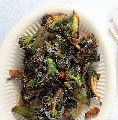 This dish, which pairs beautifully with pork chops, can be made with regular broccoli, broccoli rabe, or romanesco. Get the recipe for <a href="https://www.saveur.com/article/Recipes/Broccoli-with-Garlic-and-Hot-Pepper-Broccoli-Strascinati/">Broccoli with Garlic and Hot Pepper (Broccoli Strascinati)</a>