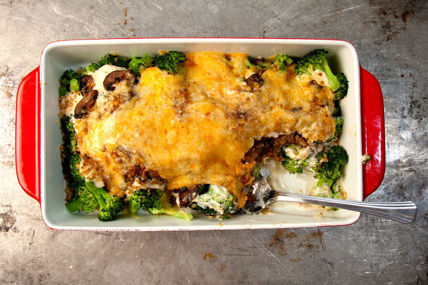 Broccoli and cheddar are a classic pair; their mellow flavors marry in this creamy casserole. Get the recipe for <a href="https://www.saveur.com/article/Recipes/Classic-Broccoli-Casserole">Kellie's Broccoli Casserole</a>