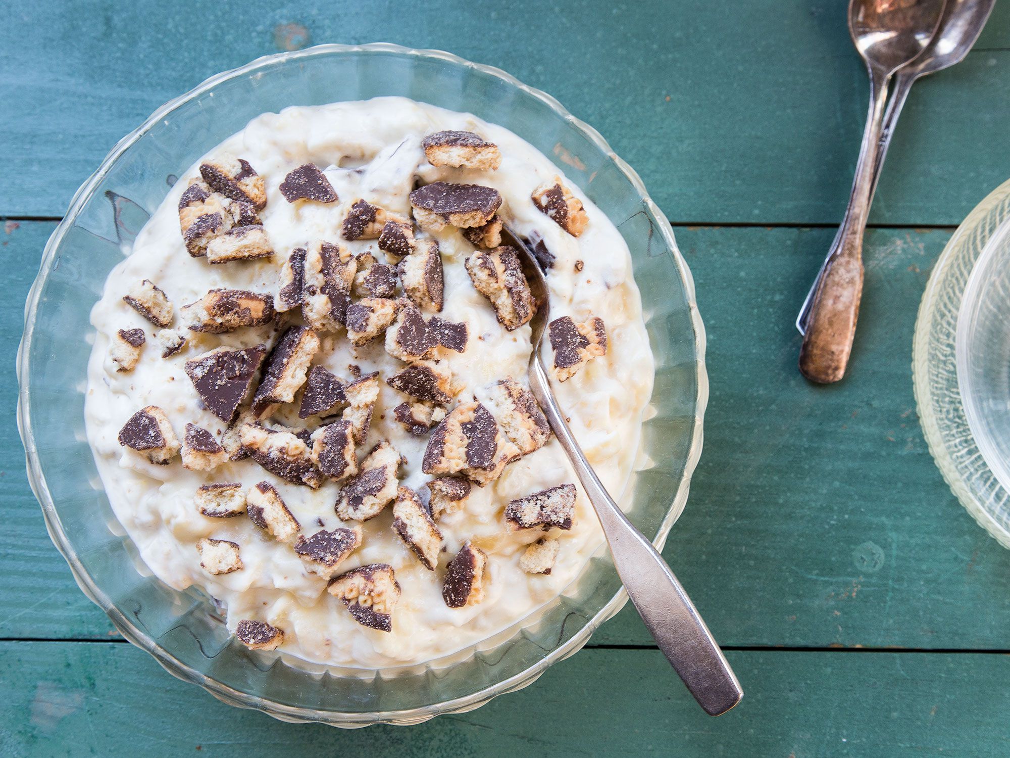 The addition of buttermilk in this ultra-retro dessert keeps it from being too cloying and renders cookie salad totally appropriate for the adult palate. Get the recipe for <a href="https://www.saveur.com/buttermilk-cookie-salad/">Buttermilk Cookie Salad</a>