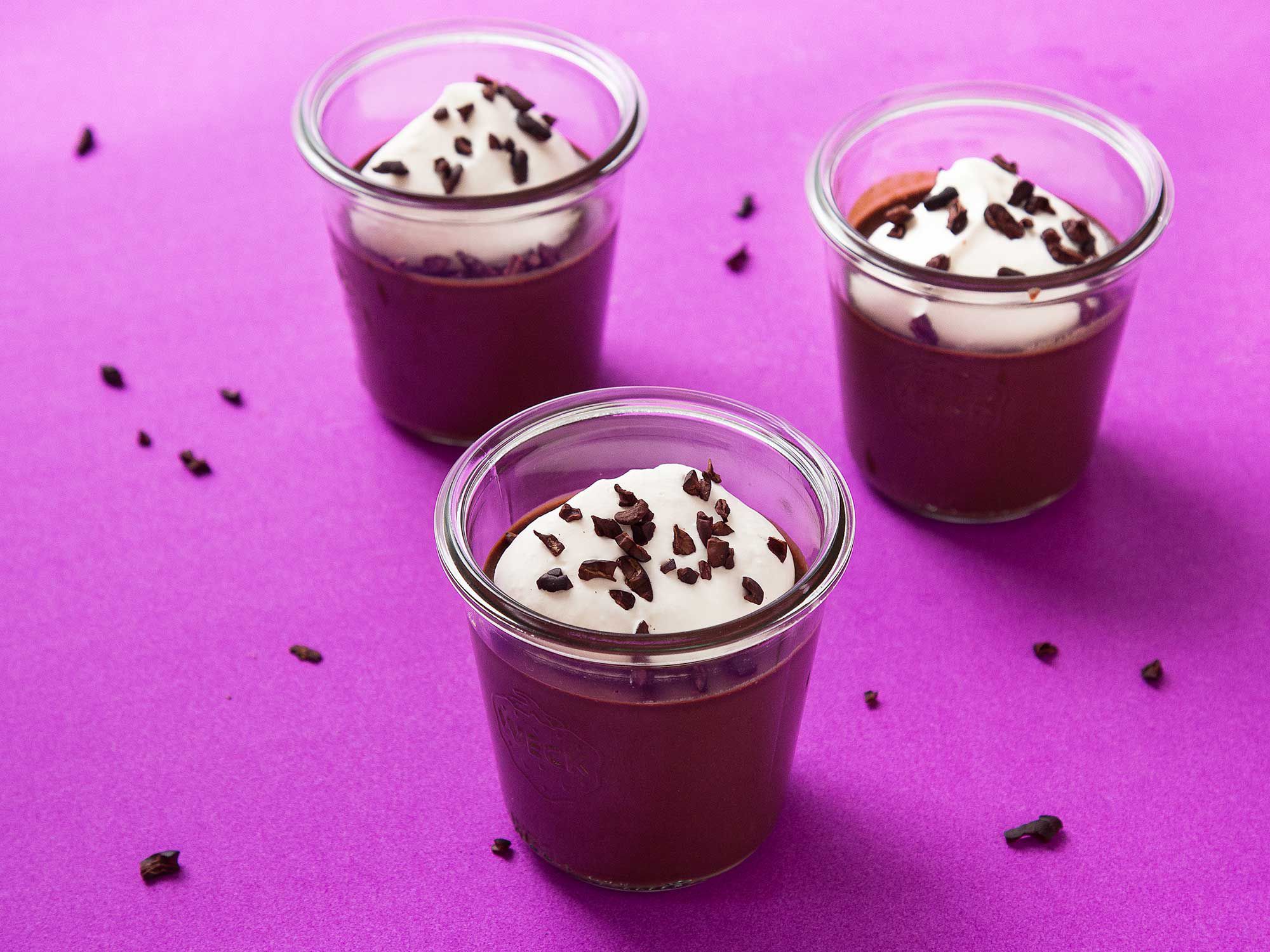 Though this recipe takes some advanced planning (you need to allow around 2 weeks for the bananas to ferment), it's well worth the wait. The fermented, sweet tang of bananas blends with bitter chocolate for a tropical spin on the classic pudding. It's easier, too, as the pudding is set with gelatin rather than egg yolks, which also lets the banana flavor shine through. Get the recipe for <a href="http://www.saveur.com/fermented-banana-chocolate-pudding-recipe">Fermented Banana Chocolate Pudding</a>