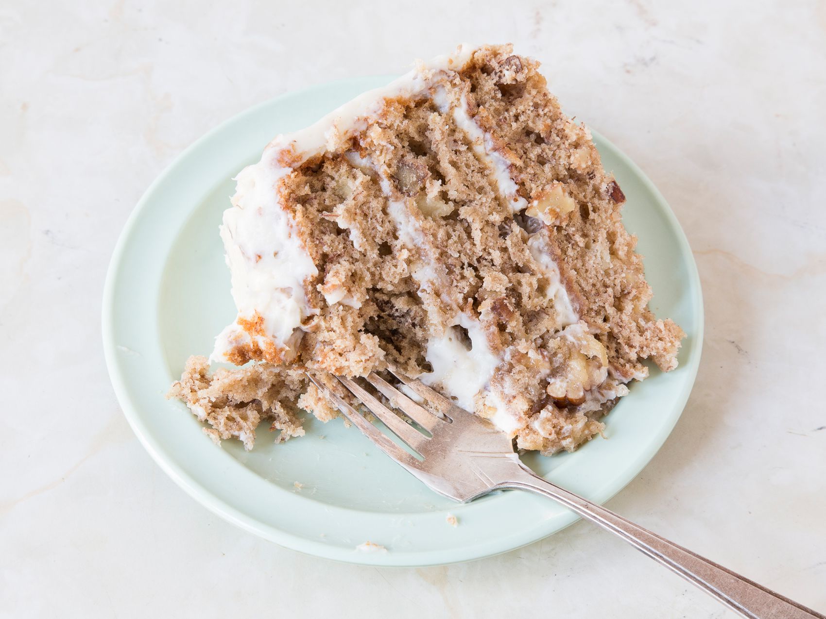Hummingbird cake is a luscious, fruit-and-nut-studded layer cake served in Atlanta's Watershed restaurant. Get the recipe for <a href="https://www.saveur.com/hummingbird-cake/">Hummingbird Cake</a>