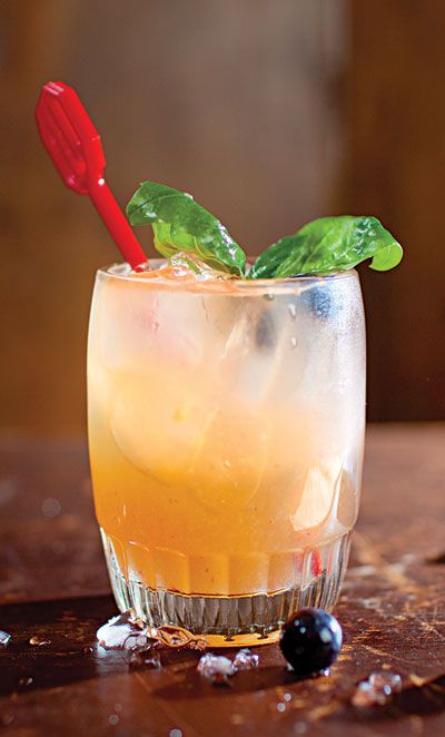 Fresh blueberries give a delightful twist to this margarita. Get the recipe for <a href="http://www.saveur.com/article/Recipes/Blueberry-Basil-Margarita">Blueberry and Basil Margarita</a>