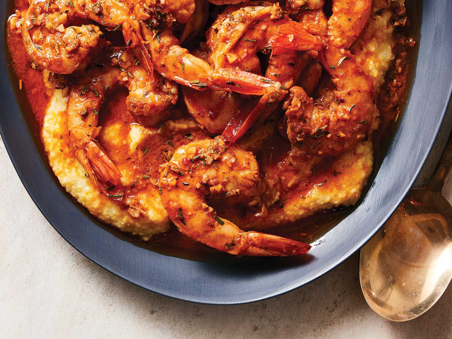 A New Orleans classic, barbecued shrimp are bathed in a buttery sauce that's enlivened with loads of hot sauce, worcestershire sauce, and garlic. <a href=”https://www.saveur.com/article/Recipes/Barbecued-Shrimp-/”>Get the recipe for Barbecued Shrimp »</a>