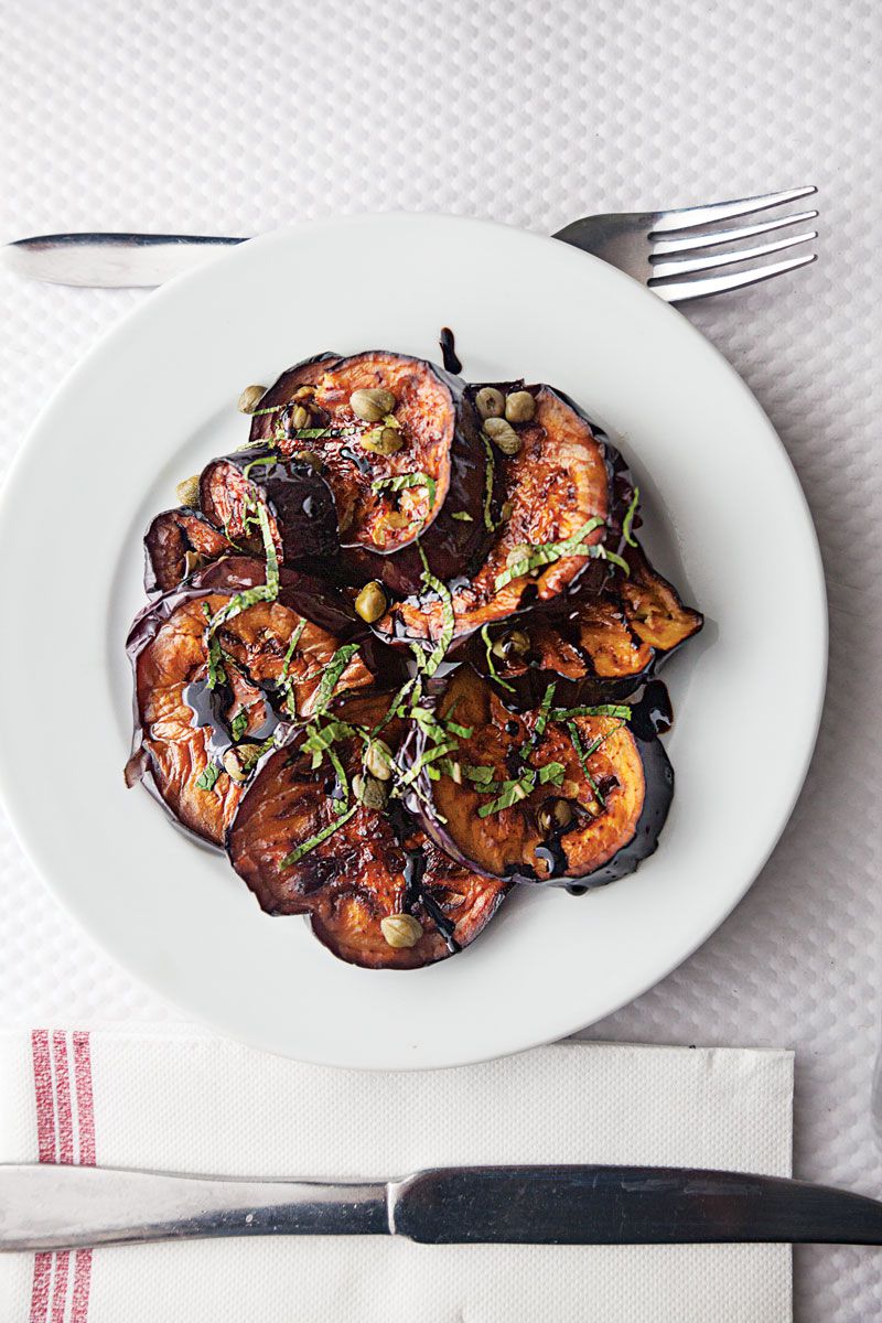 Creamy, mild eggplant pairs with briny capers, floral basil, and a drizzle of balsamic reduction for a knockout appetizer or side dish. <a href="https://www.saveur.com/article/recipes/pan-fried-eggplant-with-balsamic-basil-and-capers/">Get the recipe for Pan-Fried Eggplant with Balsamic, Basil, and Capers »</a>