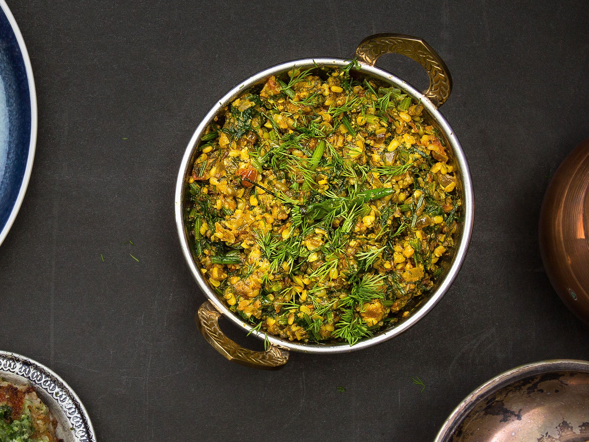 Dill adds a fresh flavor to this Maharashtrian-style dal. Get the recipe for <a href="http://www.saveur.com/indian-lentils-dal-peanuts-dill-recipe">Spiced Dal with Peanuts and Dill</a>