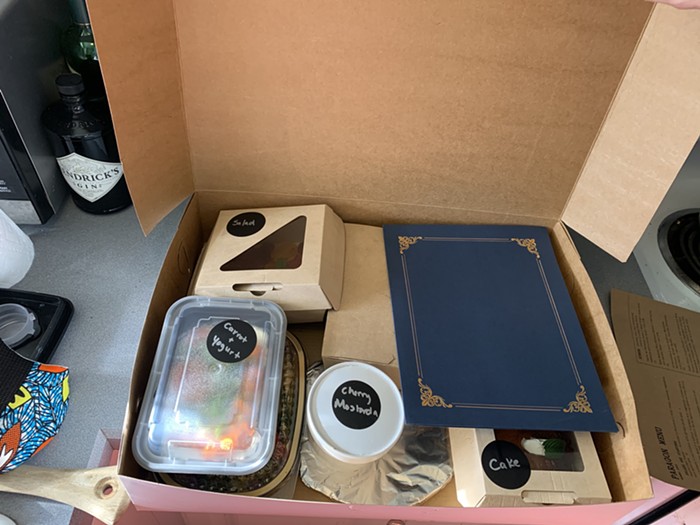 This is what my box of dinner looked like when I first opened it at home.