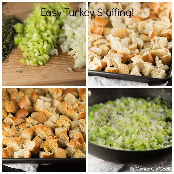 Turkey stuffing collage