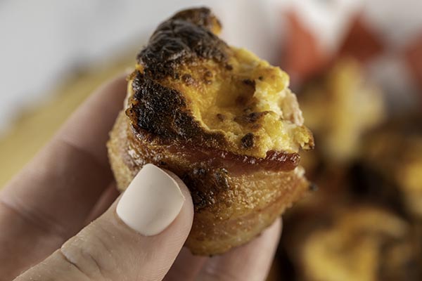 air fryer bacon wrapped kielbasa bites 3