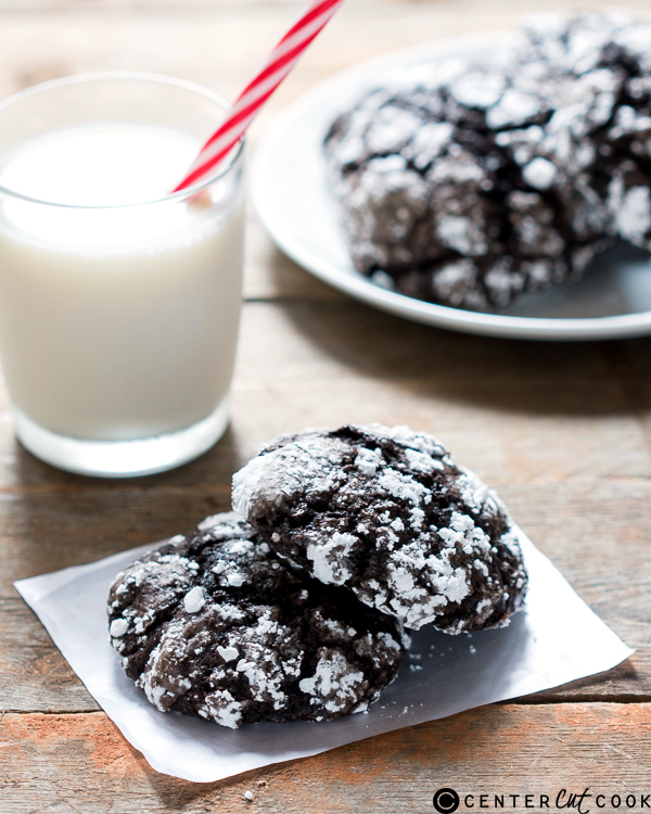 cakey chocolate crinkle cookies 2