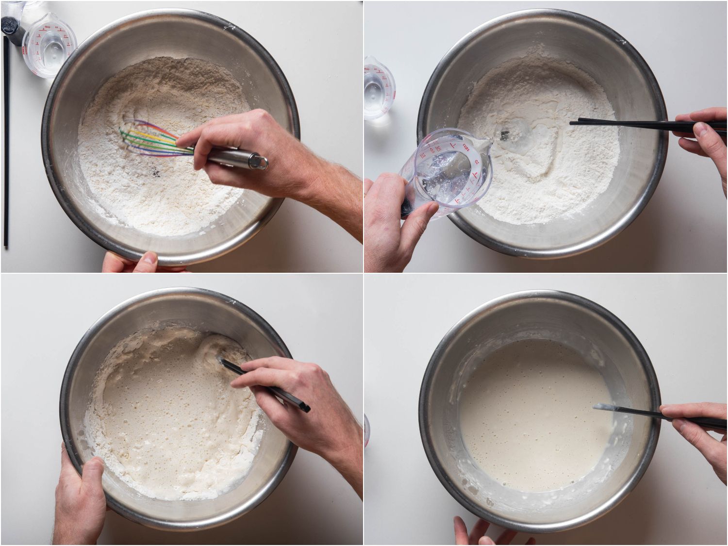 Mixing batter for fried salt cod fillets