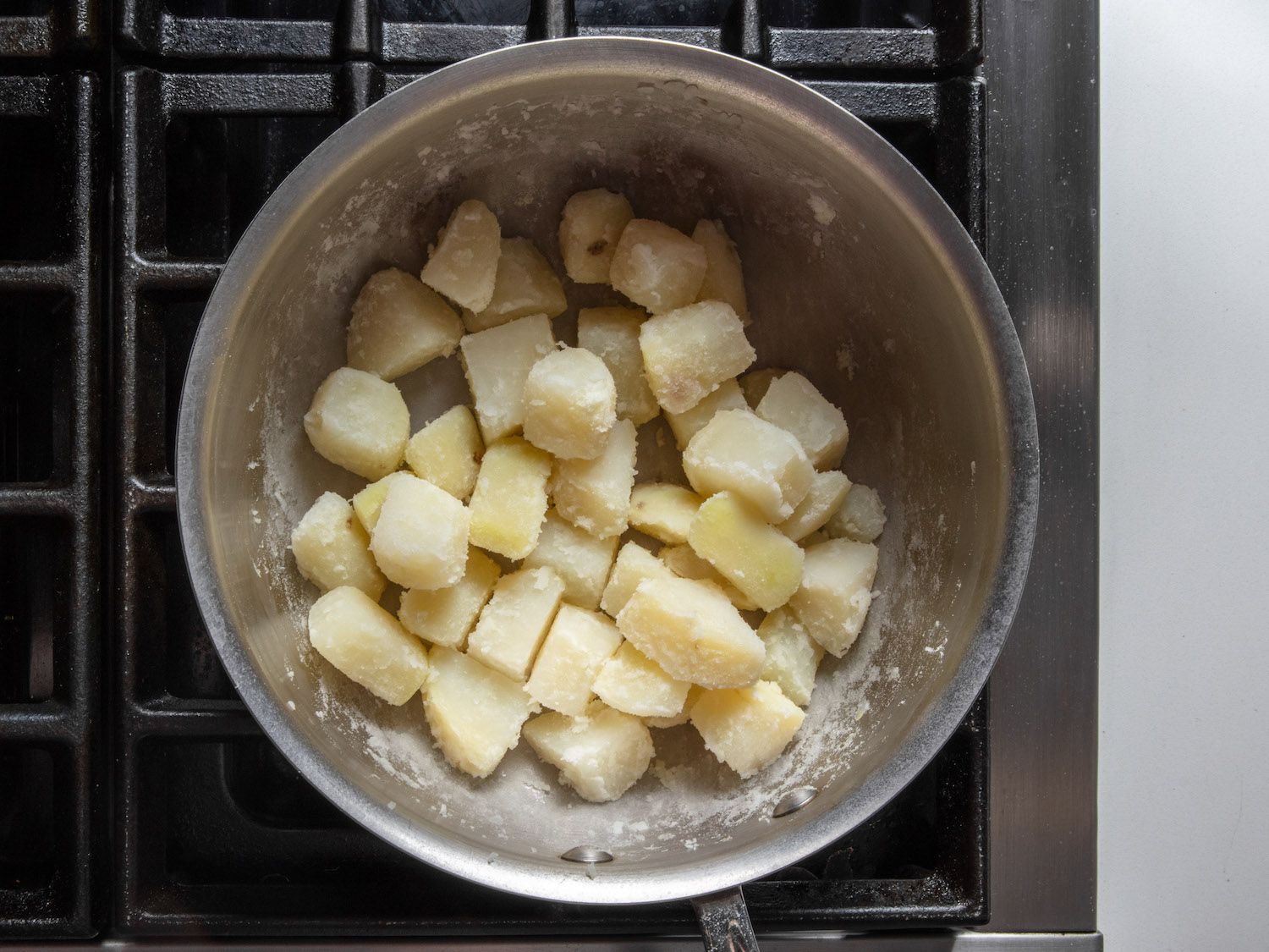 evaporating moisture from potatoes