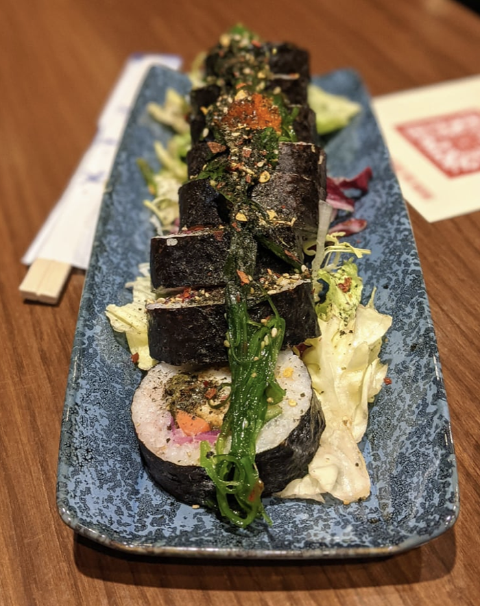 Fried catfish-based Hood Sushi, a Communion original.