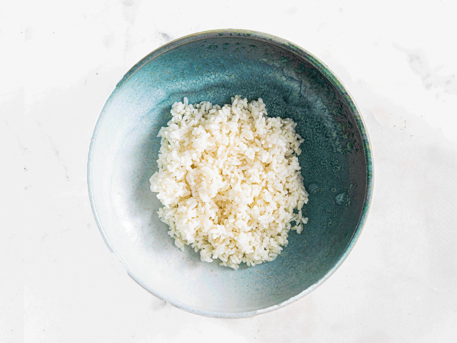 Gif of bibimbap bowl being assembled