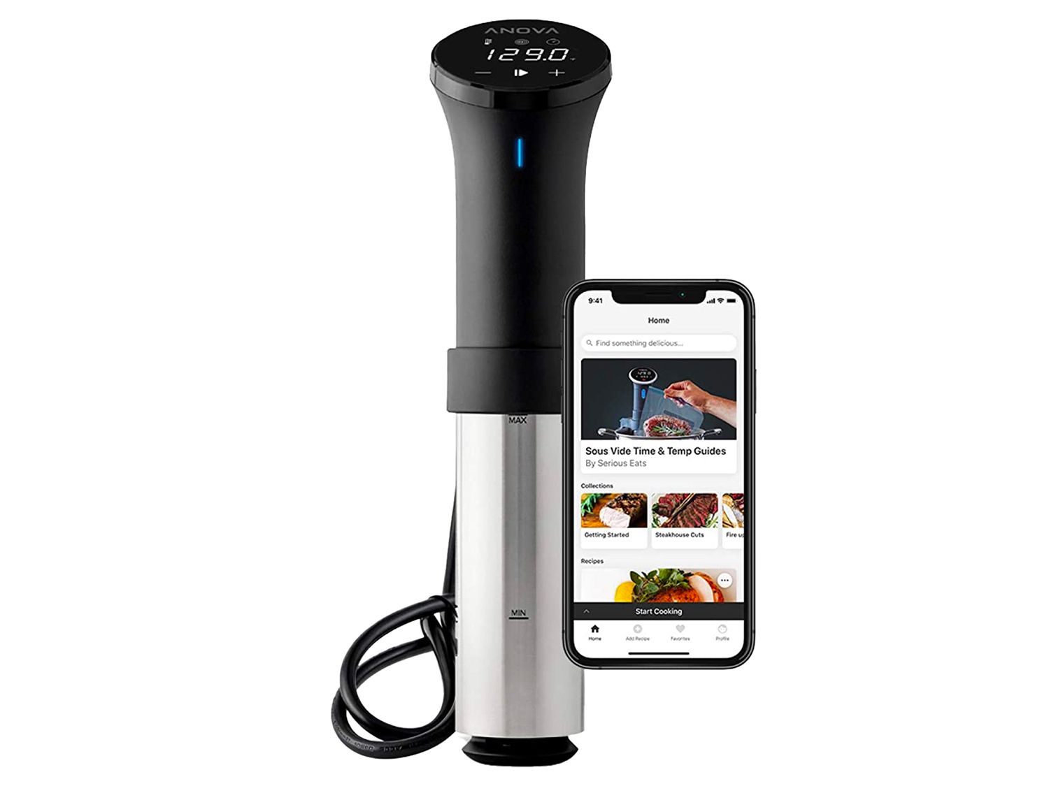 The Anova Precision Cooker against a white background