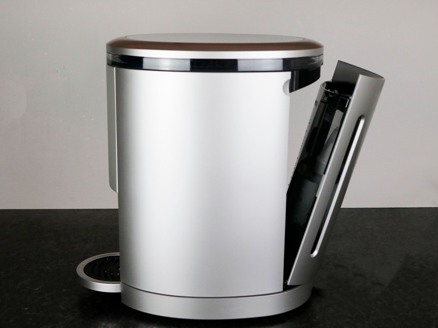 The water reservoir or a Spinn coffee machine pulled out partially 