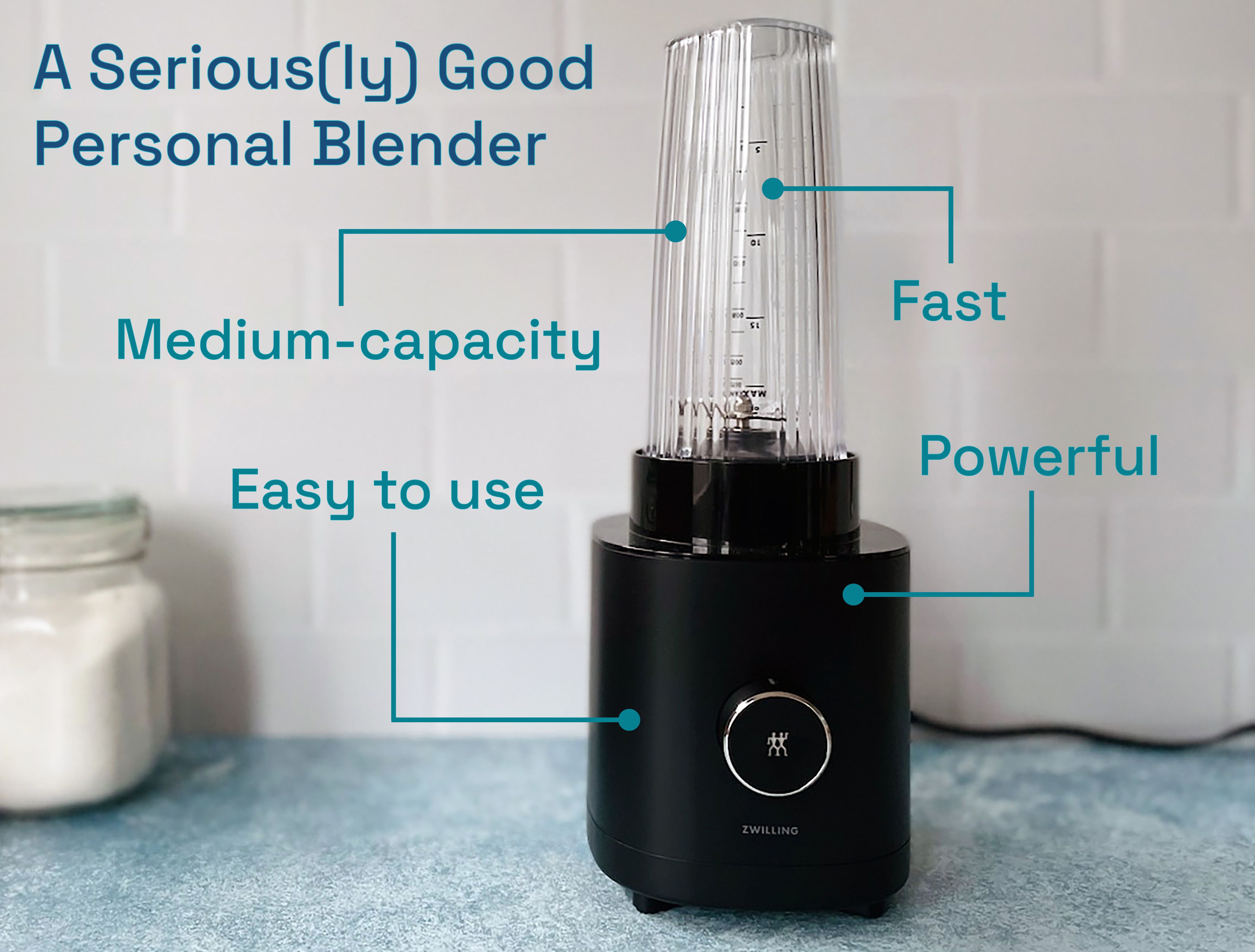 A seriously good personal blender has a medium capacity, is easy to use, and is fast and powerful.