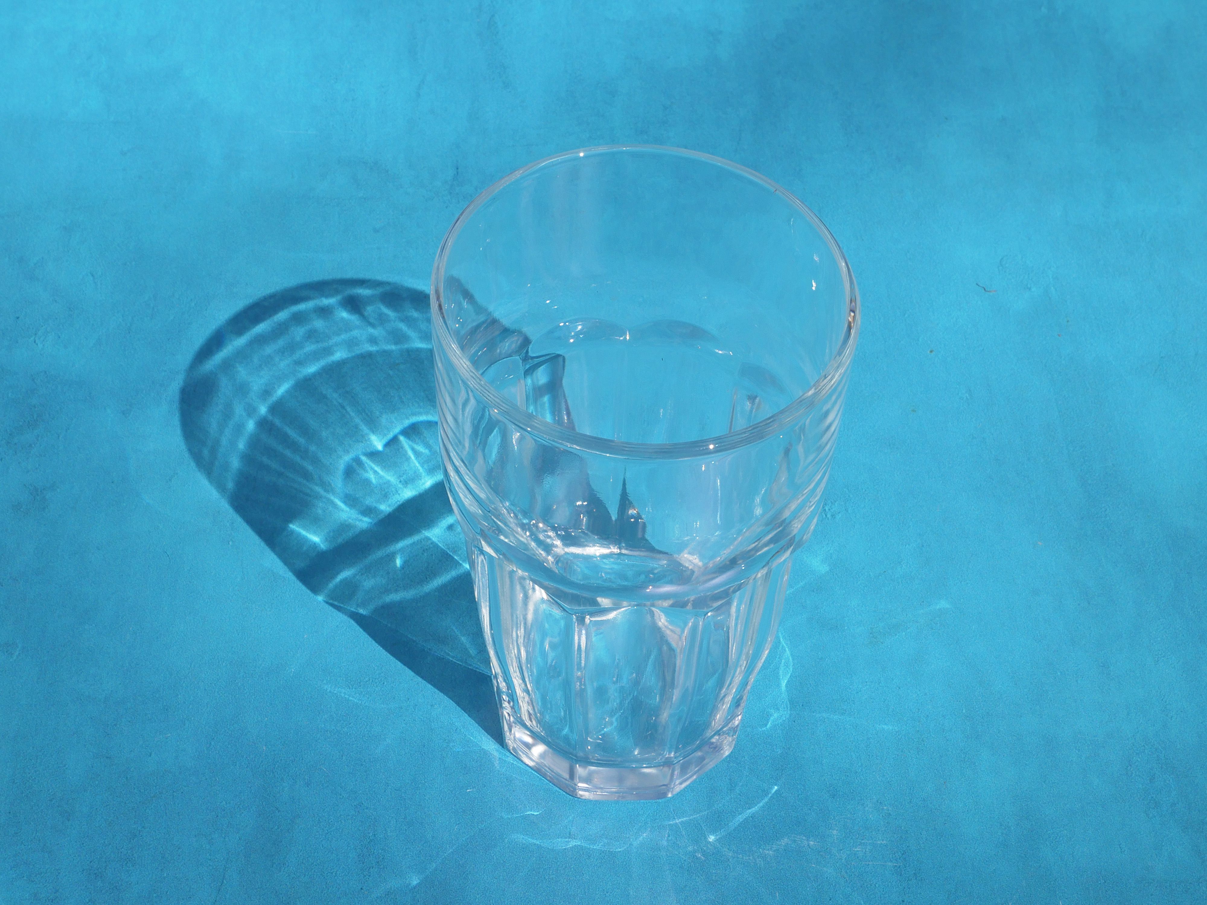 bormioli rock bar glass on a blue backdrop